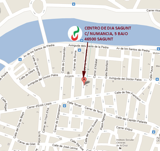 Mapa nuevos locales Centro de día Sagunt