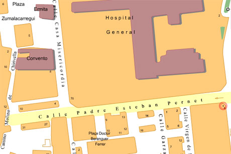 Plano de situación del Centro de día de Valencia